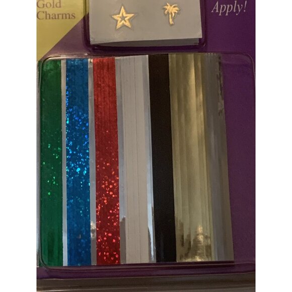 Nailene Nail Art Gold stick on decals for fingers & toes nails Vintage New creat - Picture 4 of 9